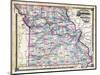 1876, Missouri Railroad Map, Missouri, United States-null-Mounted Giclee Print