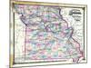 1876, Missouri Railroad Map, Missouri, United States-null-Mounted Giclee Print