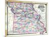 1876, Missouri Railroad Map, Missouri, United States-null-Mounted Giclee Print