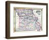 1876, Missouri Railroad Map, Missouri, United States-null-Framed Giclee Print