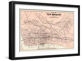 1876, New Brighton, Pennsylvania, United States-null-Framed Giclee Print