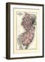 1876, New Jersey State Map, New Jersey, United States-null-Framed Giclee Print