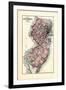 1876, New Jersey State Map, New Jersey, United States-null-Framed Giclee Print