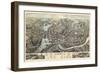 1876, Norwich Bird's Eye View, Connecticut, United States-null-Framed Giclee Print