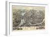 1876, Norwich Bird's Eye View, Connecticut, United States-null-Framed Giclee Print