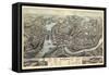 1876, Norwich Bird's Eye View, Connecticut, United States-null-Framed Stretched Canvas