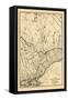 1876, Ontario Province - Railway and Postal Map 3, Canada-null-Framed Stretched Canvas
