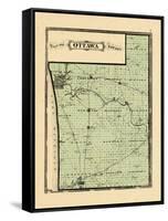 1876, Ottawa County Map, Michigan, United States-null-Framed Stretched Canvas