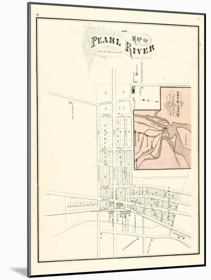 1876, Pearl River Map, New York, United States-null-Mounted Giclee Print