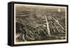 1876, Philadelphia Centennial Exhibition Bird's Eye View by Harper's Weekly, Pennsylvani-null-Framed Stretched Canvas