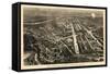 1876, Philadelphia Centennial Exhibition Bird's Eye View by Harper's Weekly, Pennsylvani-null-Framed Stretched Canvas