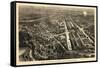 1876, Philadelphia Centennial Exhibition Bird's Eye View by Harper's Weekly, Pennsylvani-null-Framed Stretched Canvas