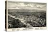 1876, Salem Bird's Eye View, Oregon, United States-null-Stretched Canvas