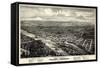 1876, Salem Bird's Eye View, Oregon, United States-null-Framed Stretched Canvas