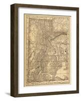 1876, Utah State Map, Utah, United States-null-Framed Giclee Print