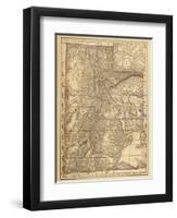 1876, Utah State Map, Utah, United States-null-Framed Giclee Print