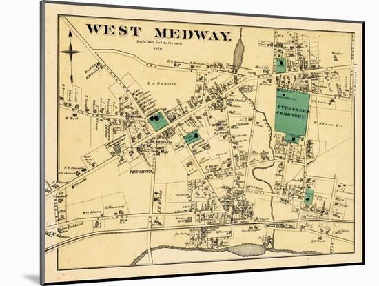 1876, West Medway, West Medway, Massachusetts, United States-null-Mounted Giclee Print