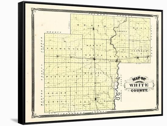 1876, White County, Indiana, United States-null-Framed Stretched Canvas