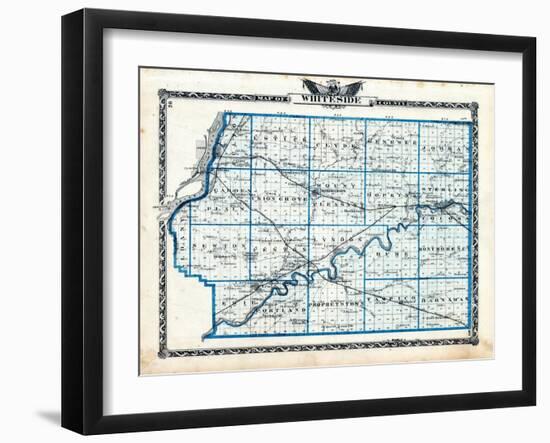 1876, Whiteside County Map, Illinois, United States-null-Framed Giclee Print