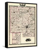 1876, Winnebago County Map, Belvedere, Illinois, United States-null-Framed Stretched Canvas