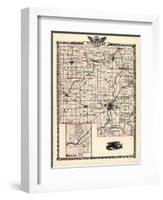 1876, Winnebago County Map, Belvedere, Illinois, United States-null-Framed Giclee Print