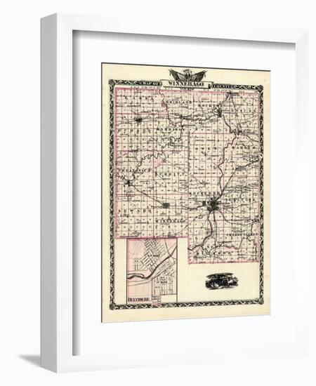 1876, Winnebago County Map, Belvedere, Illinois, United States-null-Framed Giclee Print