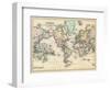 1876, World, Map of the World 1876-null-Framed Giclee Print