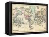 1876, World, Map of the World 1876-null-Framed Stretched Canvas