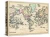 1876, World, Map of the World 1876-null-Stretched Canvas