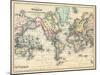 1876, World, Map of the World 1876-null-Mounted Giclee Print