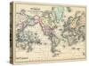 1876, World, Map of the World 1876-null-Stretched Canvas