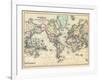 1876, World, Map of the World 1876-null-Framed Giclee Print