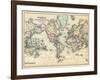 1876, World, Map of the World 1876-null-Framed Giclee Print