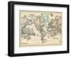 1876, World, Map of the World 1876-null-Framed Giclee Print