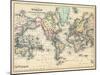 1876, World, Map of the World 1876-null-Mounted Giclee Print