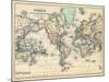 1876, World, Map of the World 1876-null-Mounted Giclee Print