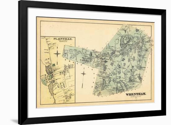 1876, Wrentham, Plainville Town, Massachusetts, United States-null-Framed Giclee Print