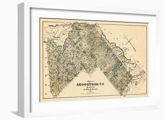 1877, Aroostook County Map, Maine, United States-null-Framed Giclee Print