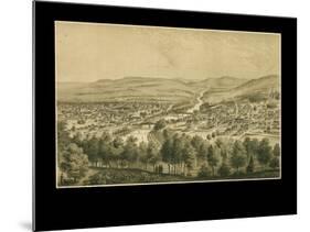 1877, Bethlehem Bird's Eye View, Pennsylvania, United States-null-Mounted Giclee Print