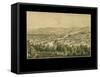 1877, Bethlehem Bird's Eye View, Pennsylvania, United States-null-Framed Stretched Canvas