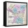 1877, Carroll County Map, Maryland, United States-null-Framed Stretched Canvas