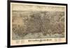 1877, Fall River Bird's Eye View, Massachusetts, United States-null-Framed Giclee Print