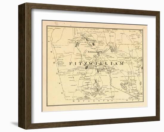 1877, Fitzwilliam Township, Bokerville, Sip Pond, South Pond, New Hampshire, United States-null-Framed Giclee Print