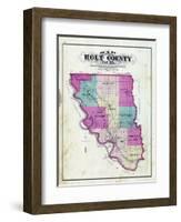 1877, Holt County Outline Map, Missouri, United States-null-Framed Premium Giclee Print