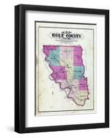 1877, Holt County Outline Map, Missouri, United States-null-Framed Premium Giclee Print