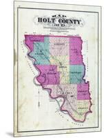 1877, Holt County Outline Map, Missouri, United States-null-Mounted Premium Giclee Print