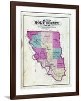 1877, Holt County Outline Map, Missouri, United States-null-Framed Giclee Print