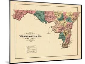 1877, Index Map - Washington County, Maryland, United States-null-Mounted Giclee Print