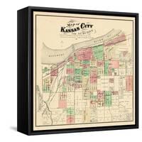 1877, Kansas City and Suburbs, Missouri, United States-null-Framed Stretched Canvas