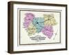 1877, Kentucky Counties Outline Map, Kentucky, United States-null-Framed Giclee Print